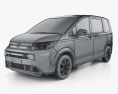 Honda Freed e HEV 2024 3Dモデル wire render