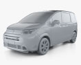 Honda Freed e HEV 2024 3Dモデル clay render