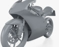 Honda NSF 250R 2024 3D модель clay render