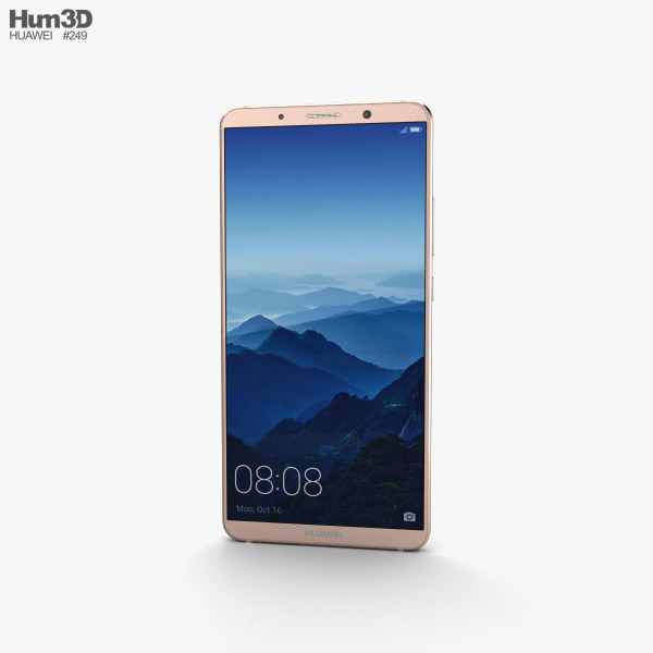 Huawei Mate 10 Pro Pink Gold 3Dモデル