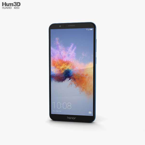 Huawei Honor 7X Blue 3D model