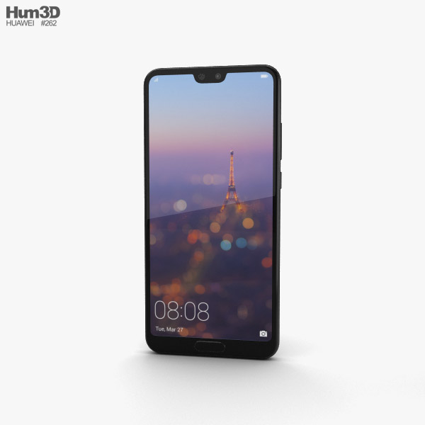 Huawei P20 Noir Modèle 3D