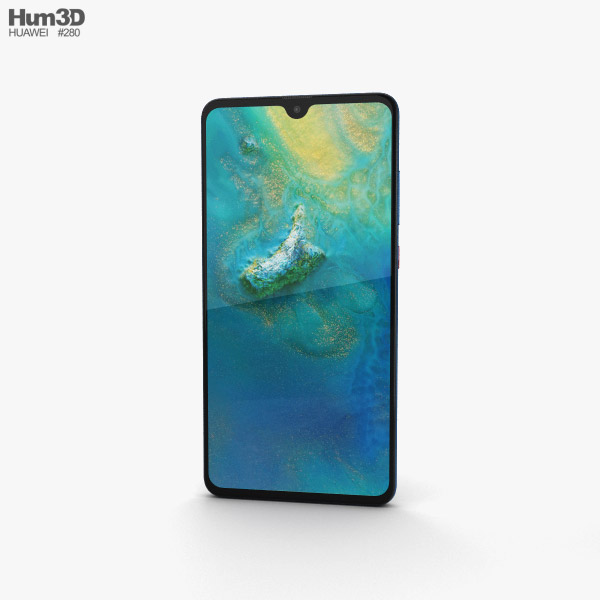 Huawei Mate 20 Midnight Blue 3Dモデル