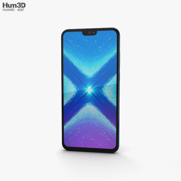 Huawei Honor 8X Blue Modello 3D