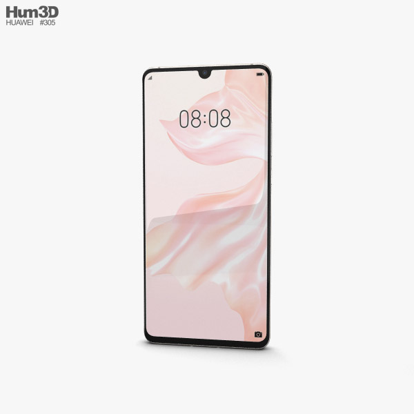 Huawei P30 Pro Pearl White 3D 모델 