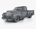 Hudson Super Six pickup 1942 3D模型 wire render