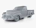 Hudson Super Six pickup 1942 3D 모델  clay render