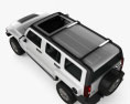 Hummer H3 2011 3d model top view