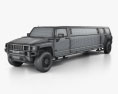 Hummer H3 Limousine 2011 3D-Modell wire render