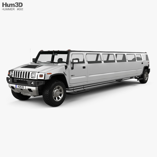 Hummer H2 加长轿车 2011 3D模型