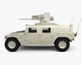 Hummer M242 Bushmaster 2011 3D模型 侧视图