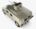 Hummer M242 Bushmaster 2011 3D模型 顶视图
