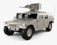 Hummer H1 M242 Bushmaster з детальним інтер'єром 2011 3D модель