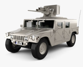 Hummer H1 M242 Bushmaster avec Intérieur 2011 Modèle 3D