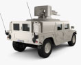 Hummer H1 M242 Bushmaster with HQ interior 2011 3d model back view