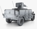 Hummer H1 M242 Bushmaster с детальным интерьером 2011 3D модель