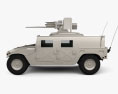 Hummer H1 M242 Bushmaster 带内饰 2011 3D模型 侧视图