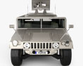 Hummer H1 M242 Bushmaster mit Innenraum 2011 3D-Modell Vorderansicht