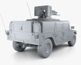 Hummer H1 M242 Bushmaster HQインテリアと 2011 3Dモデル