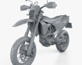 Husqvarna 701 Supermoto 2017 Modello 3D clay render