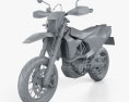Husqvarna 701 Supermoto 2020 3D 모델  clay render