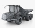 Hydrema 922D ダンプトラック 2020 3Dモデル wire render