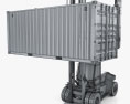 Hyster H10 Forklift with Shipping Container 2015 3d model wire render