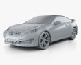 Hyundai Genesis Coupe 2012 3d model clay render