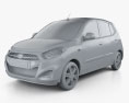 Hyundai i10 2014 3d model clay render