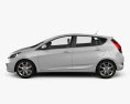 Hyundai Accent (i25) 해치백 2015 3D 모델  side view