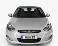 Hyundai Accent (i25) 해치백 2015 3D 모델  front view