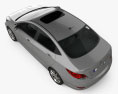 Hyundai Accent (i25) sedan 2015 3D-Modell Draufsicht