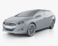 Hyundai i40 Tourer 2015 3D模型 clay render