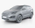 Hyundai Santa Fe Sport 2016 3d model clay render