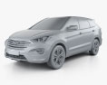 Hyundai Santa Fe 2012 3D模型 clay render