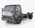 Hyundai HD65 底盘驾驶室卡车 2014 3D模型 wire render