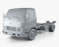 Hyundai HD65 底盘驾驶室卡车 2014 3D模型 clay render