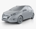 Hyundai HB20X 2015 3D-Modell clay render