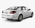 Hyundai Genesis (Rohens) 세단 2014 3D 모델  back view