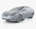 Hyundai Sonata (i45) 2015 3D 모델  clay render