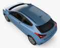 Hyundai i30 3-Türer Fließheck 2015 3D-Modell Draufsicht