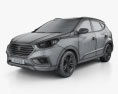 Hyundai Tucson (ix35) Fuel Cell 2014 3d model wire render