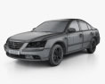 Hyundai Sonata (NF) 2010 3D 모델  wire render