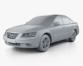 Hyundai Sonata (NF) 2010 3D-Modell clay render