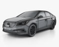 Hyundai Sonata (US) 2018 3D模型 wire render