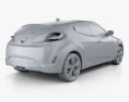 Hyundai Veloster with HQ interior 2017 3d model