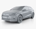 Hyundai i20 Coupe 2015 3d model clay render