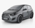 Hyundai ix20 2018 3D模型 wire render