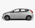 Hyundai Accent (RB) with HQ interior 2016 3d model side view