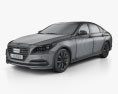 Hyundai Genesis (DH) with HQ interior 2017 3d model wire render
